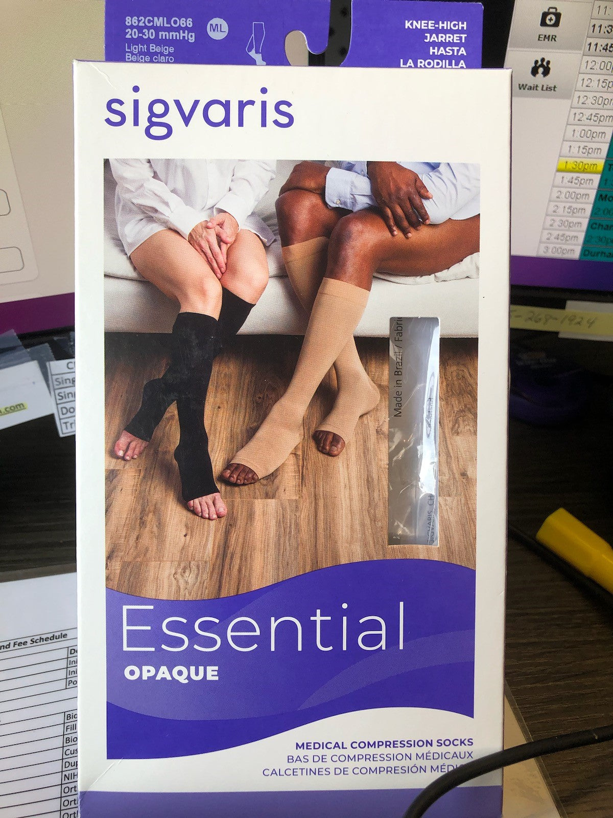 862C Essential Opaque 20-30 mmHg W MS Light Beige